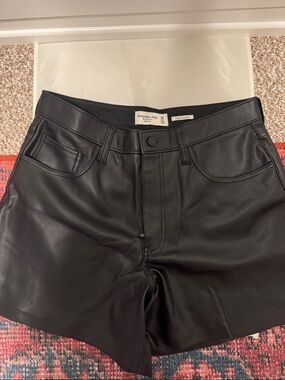 Abercrombie Leather trouser shorts